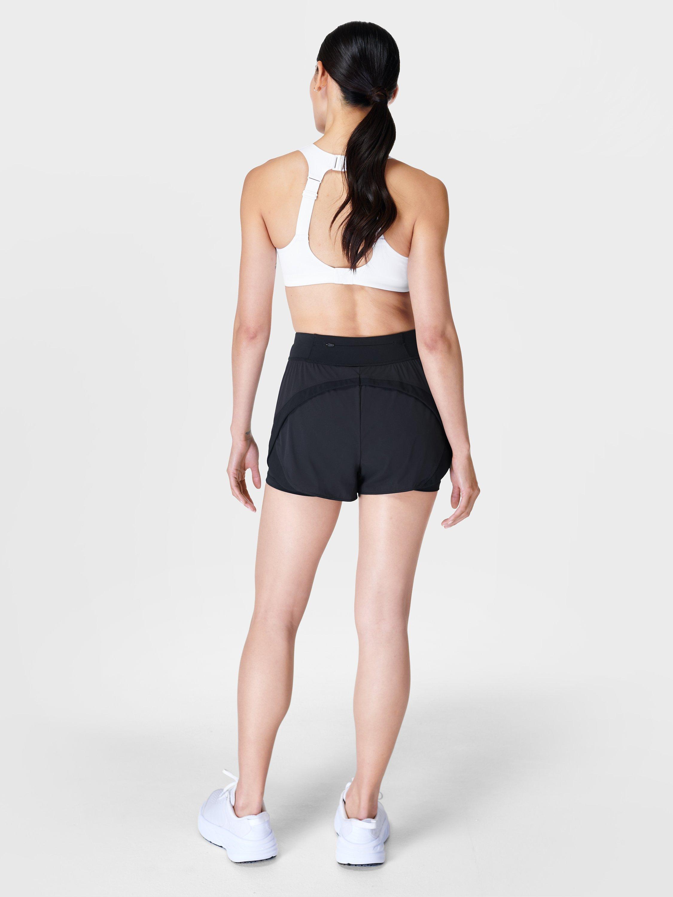 Product image 4 of 6, which shows Sweaty Betty Tempo Run Shorts, Black, XXS