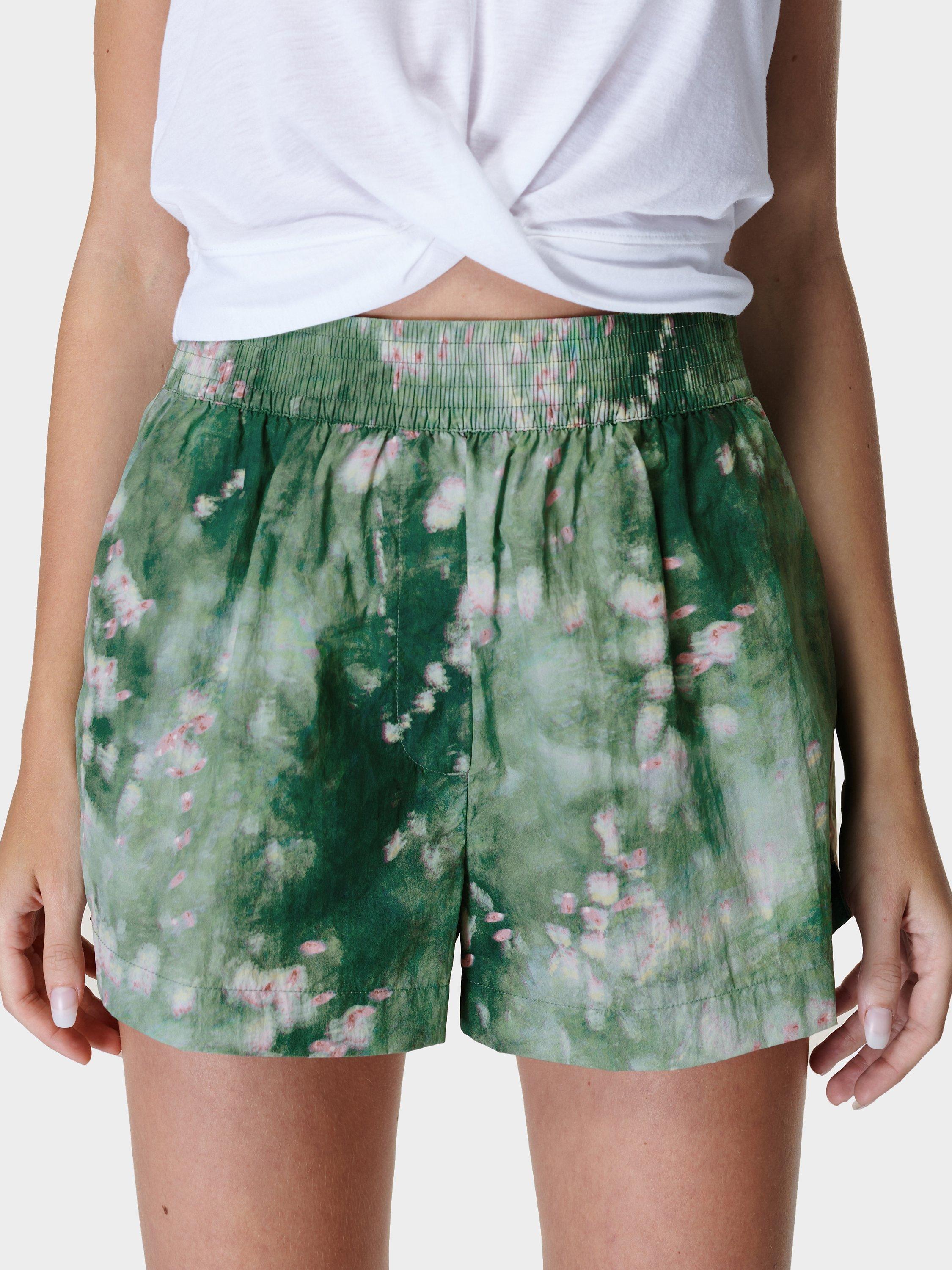 Sweaty Betty Anytime Shorts, Green Print