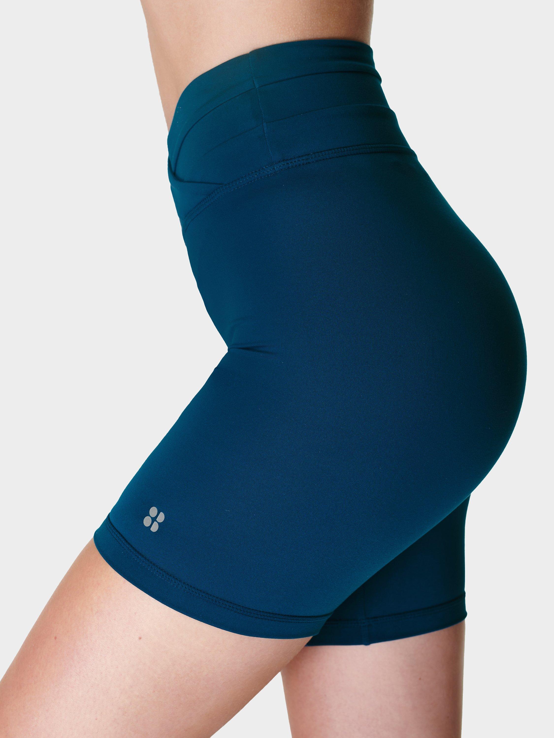 Sweaty Betty All Day Wrap Waist 6" Shorts, Colossal Blue