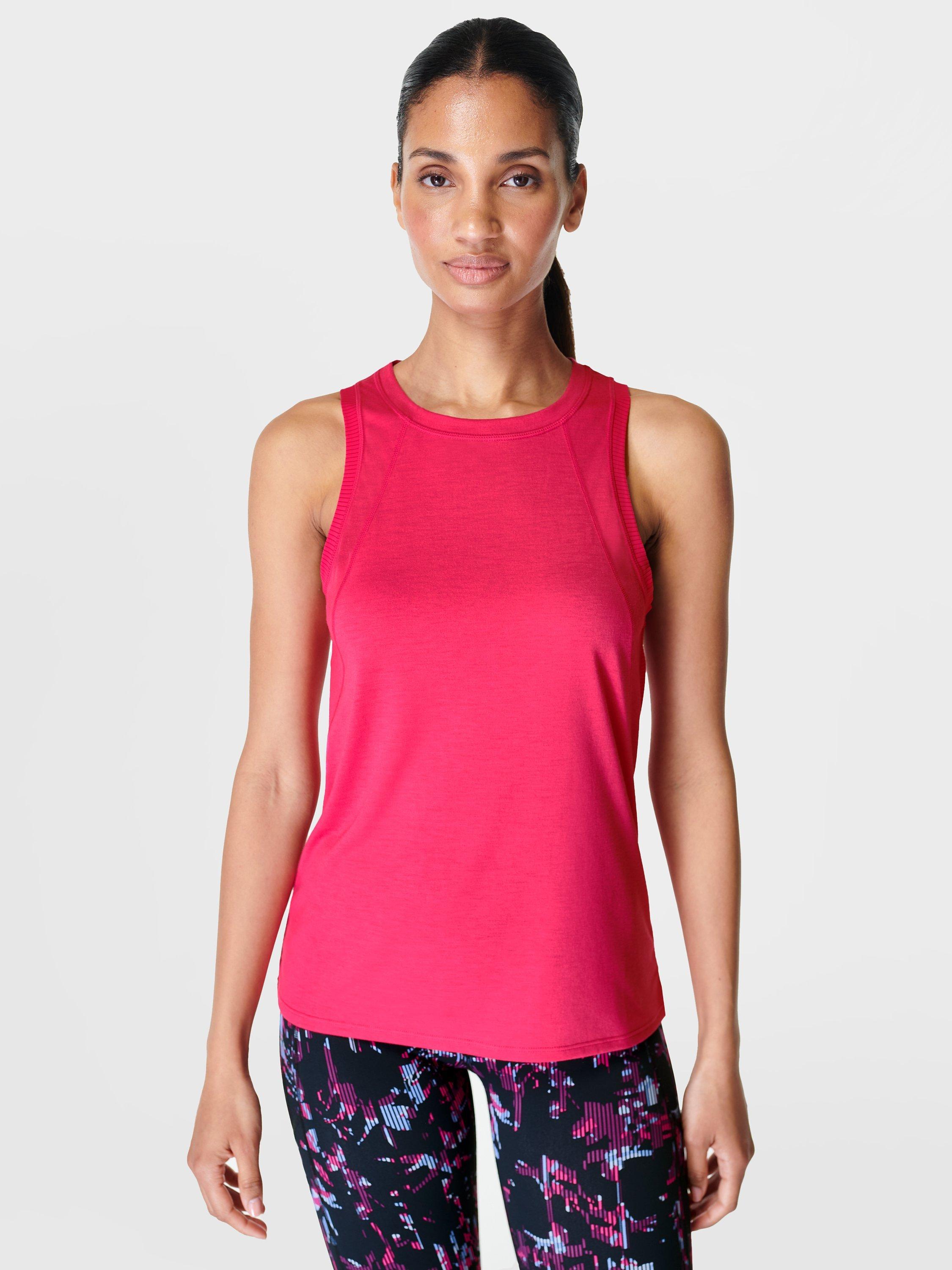 Product image 1 of 6, which shows Sweaty Betty Pacesetter Running Vest, Framboise Pink, S