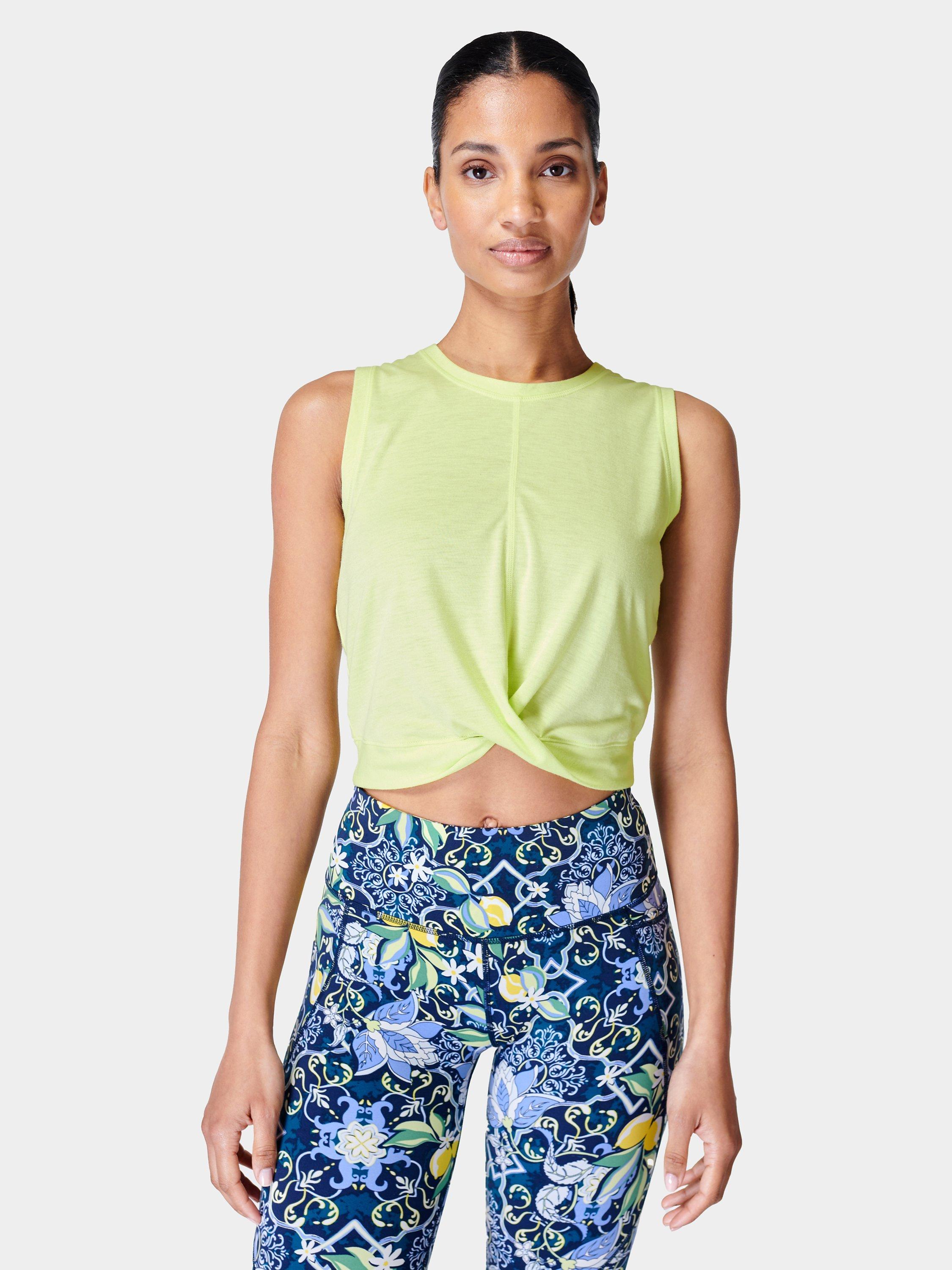 Sweaty Betty Twist Front Tank Top, Pomelo Green