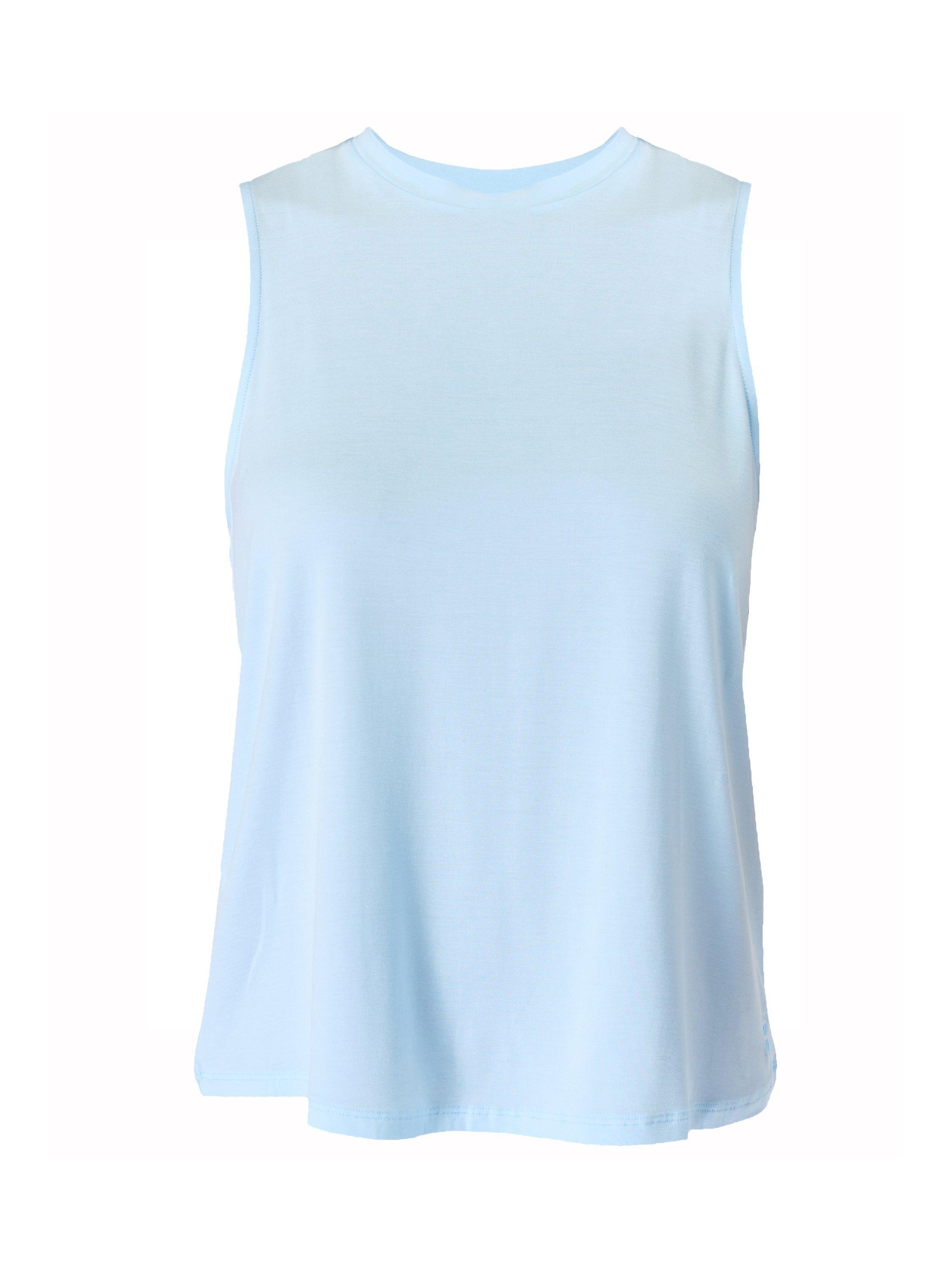 Product image 5 of 6, which shows Sweaty Betty Draped Back Tank Top, Ice Blue, M