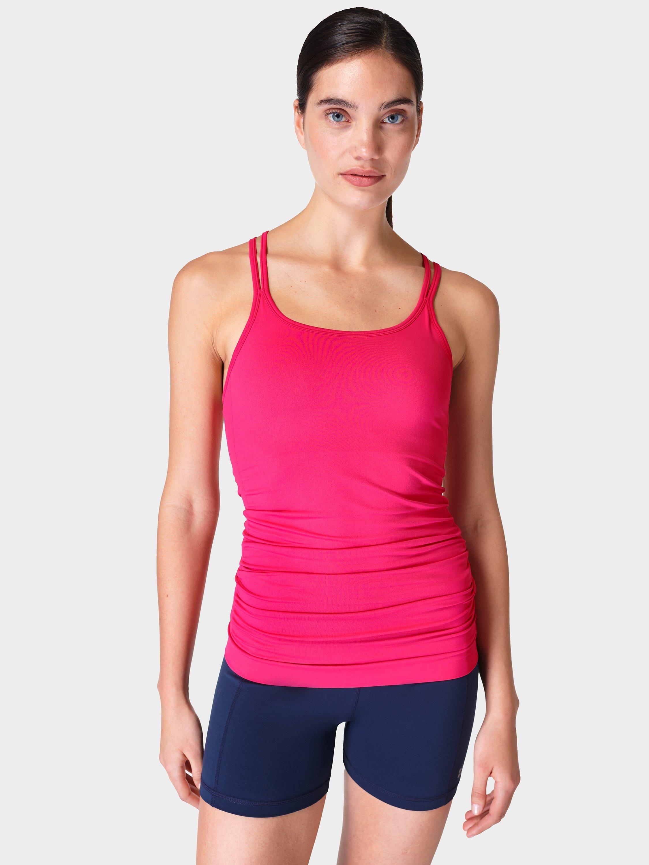 Sweaty Betty Poise Yoga Tank Top, Framboise Pink