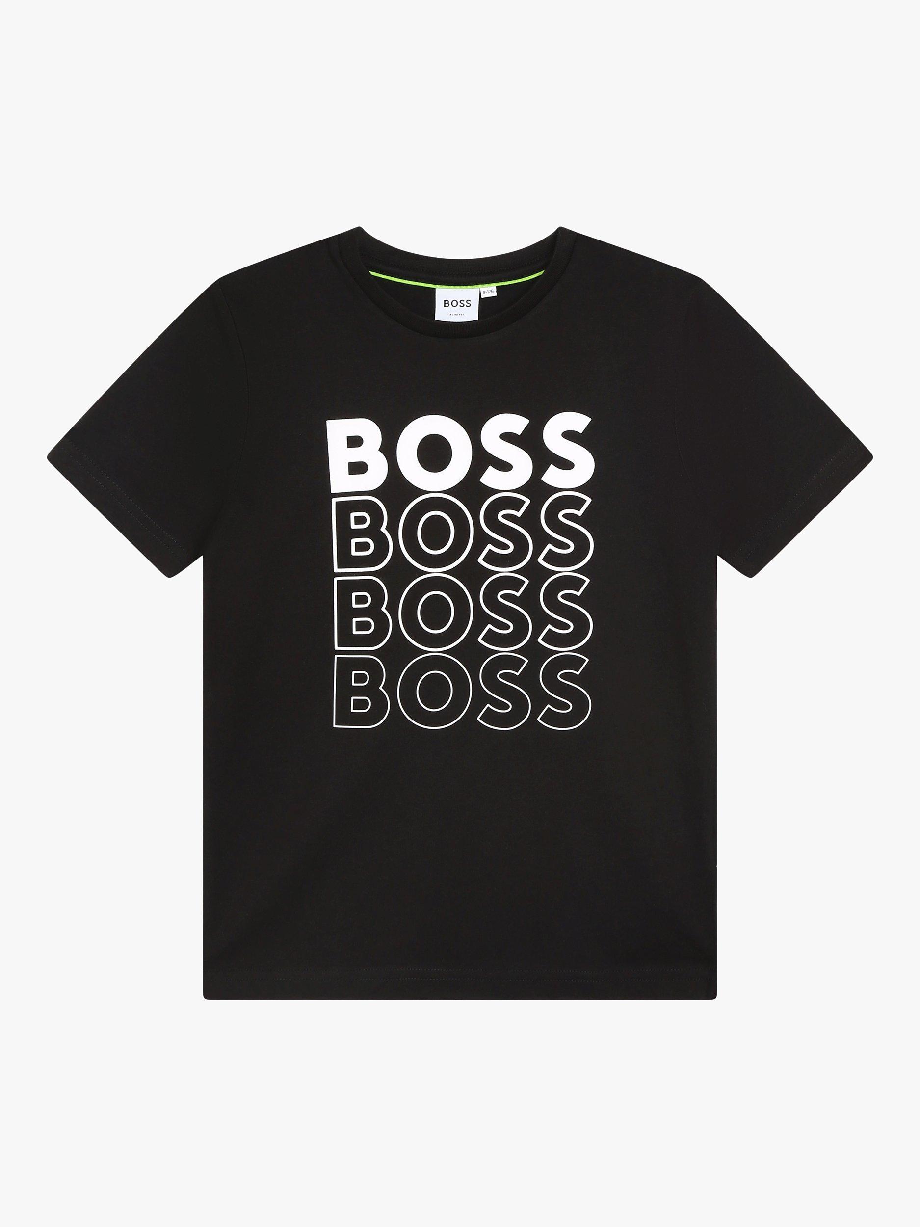 HUGO BOSS Kids' Logo T-Shirt, Black