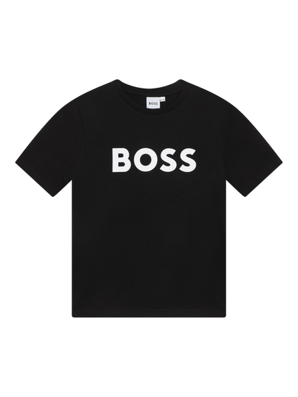HUGO BOSS Kids' Logo T-Shirt, Black, Black