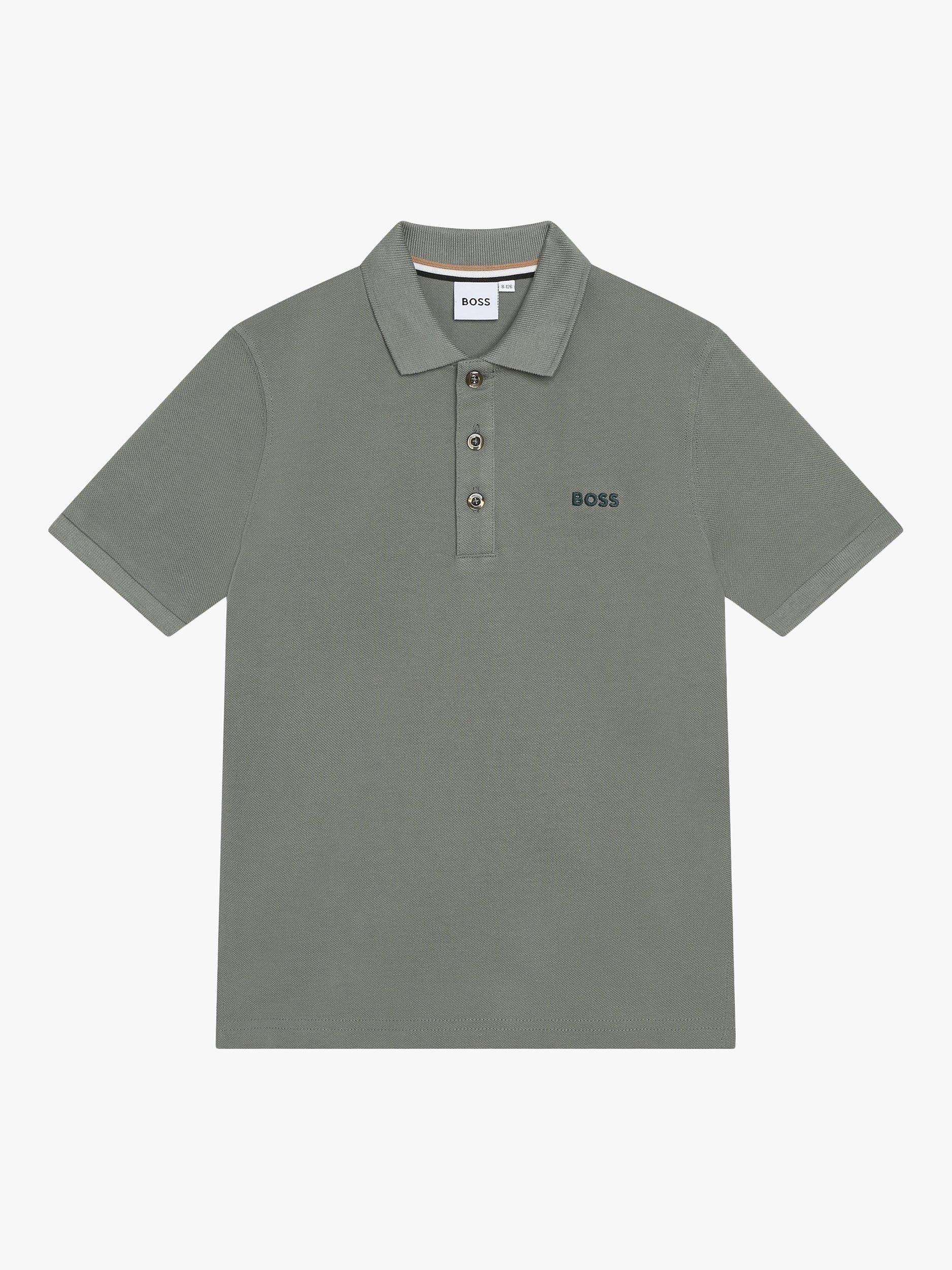 BOSS Kids' Short Sleeve Polo Shirt, Olive