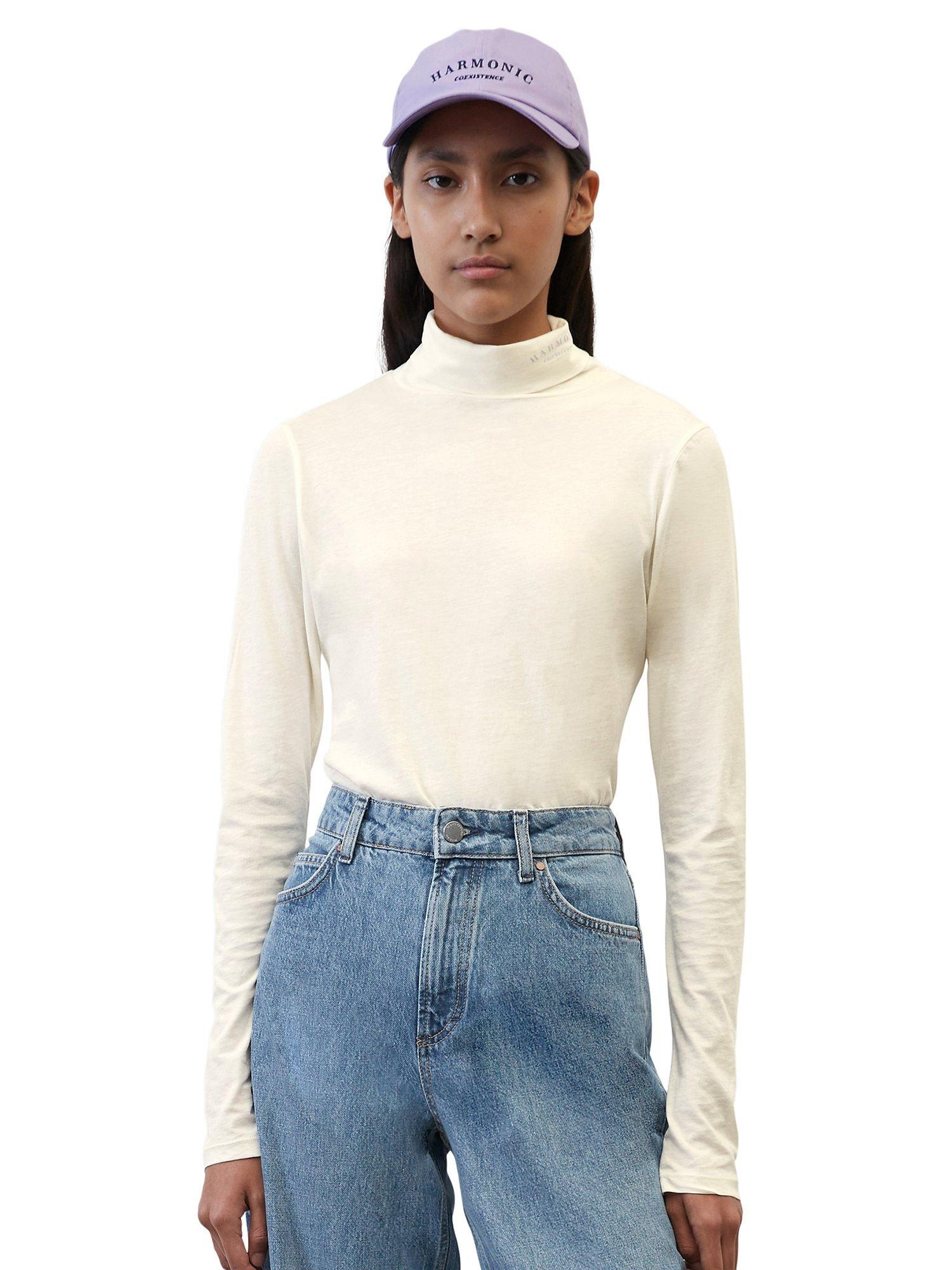 Marc O'Polo High Neck Polo Shirt, Pistachio Shell