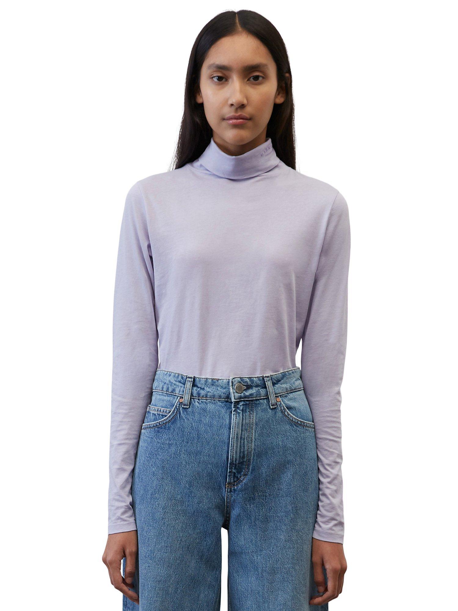 Marc O'Polo High Neck Polo Shirt, Sugared Almond