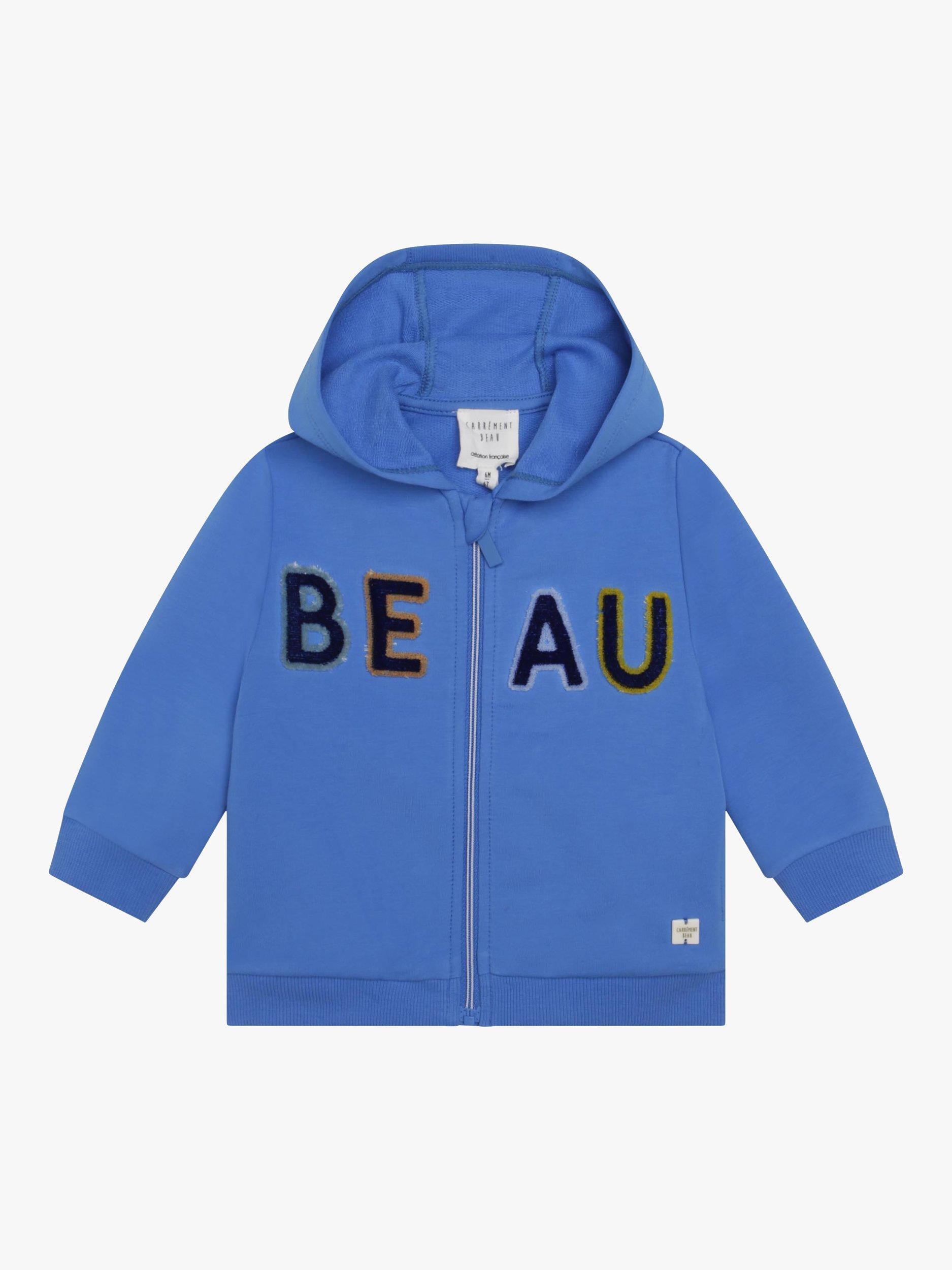 Carrément Beau Baby Stretch Cotton Hoodie, Royal Blue
