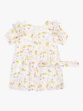 Carrément Beau Baby Lemon Print Dress And Headband, White