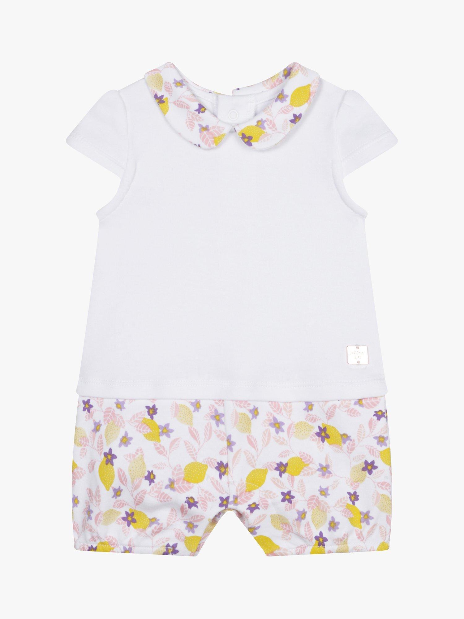 Carrément Beau Baby Alin Print Romper, White