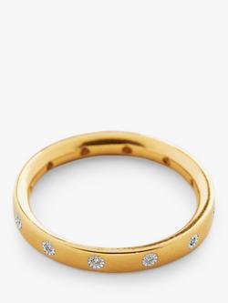 Monica Vinader Fiji Diamond Ring, Gold - view 2, Gold