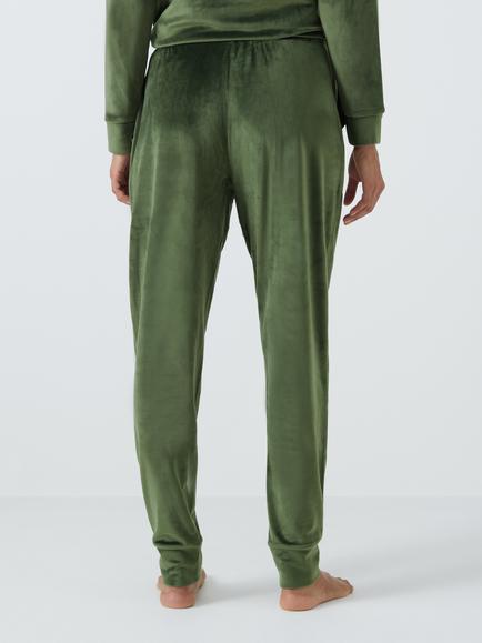 John Lewis Cleo Velour Joggers - view 2, Khaki