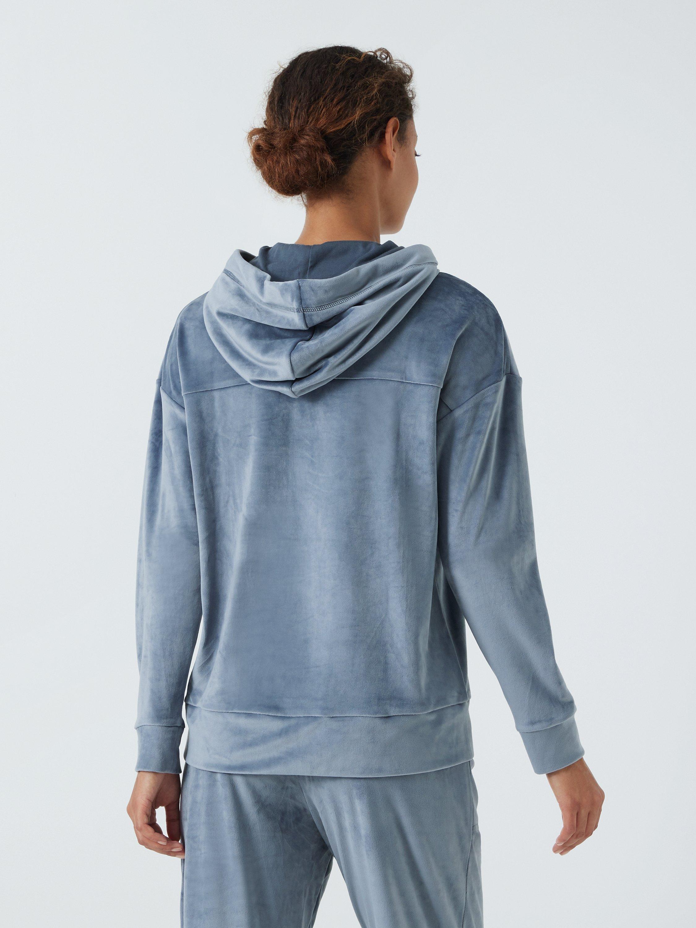 Product image 2 of 6, which shows John Lewis Cleo Velour Hoodie, Grisaille, 6
