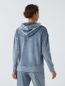 John Lewis Cleo Velour Hoodie - view 2, Grisaille