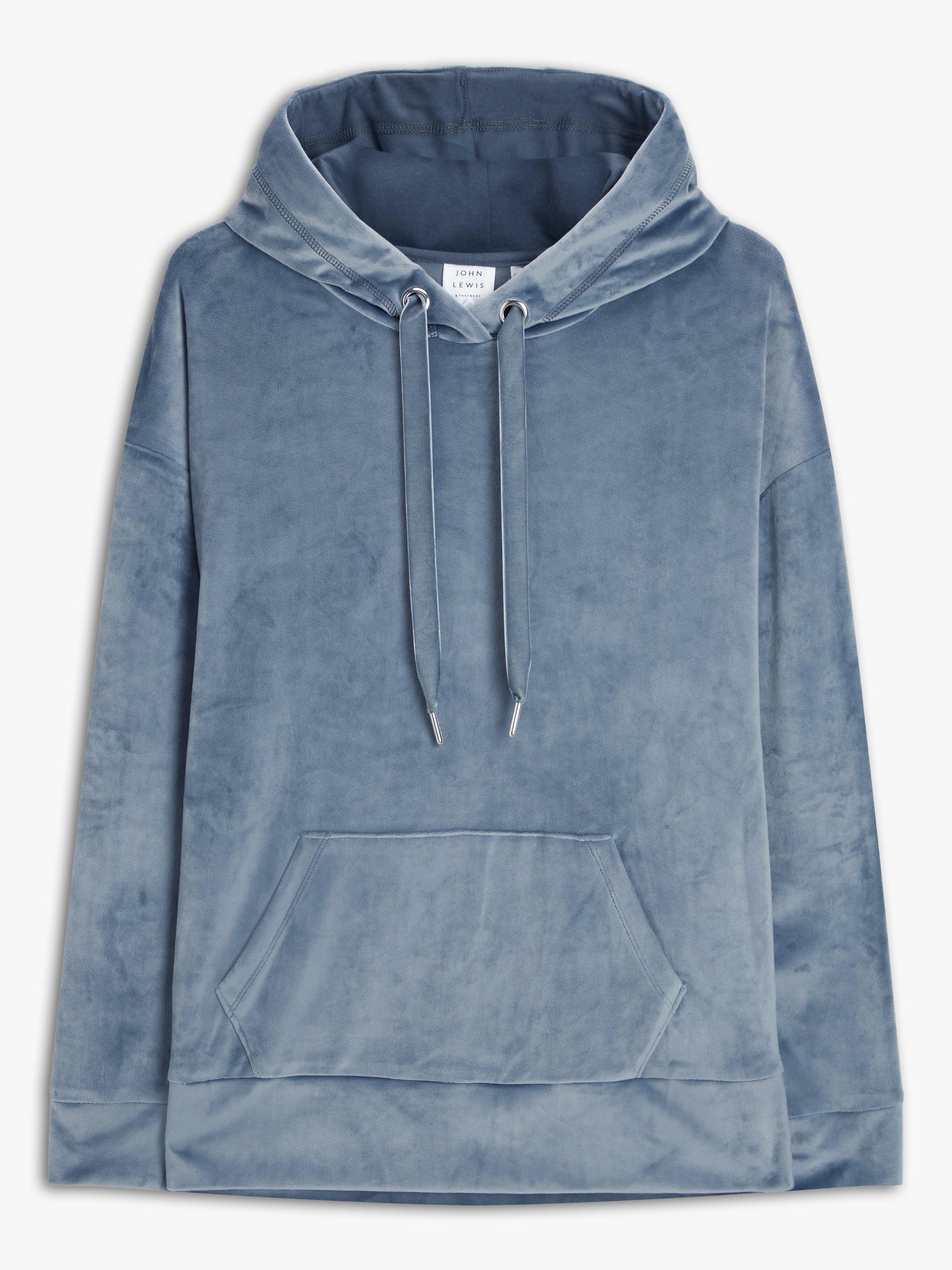 John Lewis Cleo Velour Hoodie Grisaille