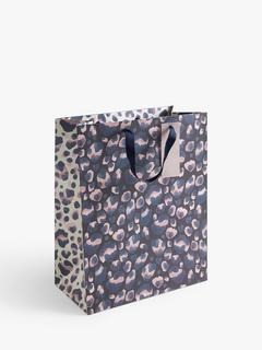 John Lewis Leopard Print Gift Bag, Multi, Medium