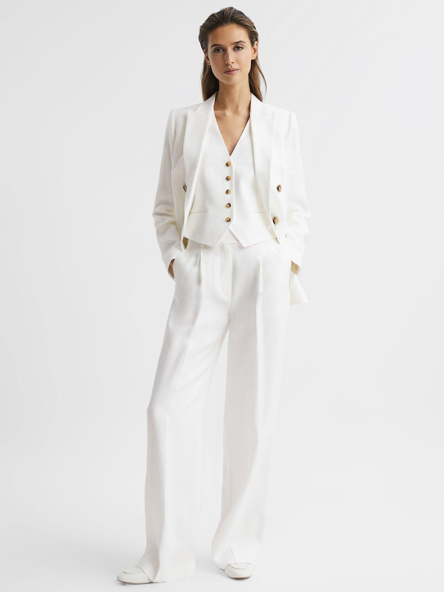 Reiss Hollie Wide Leg Linen Trousers