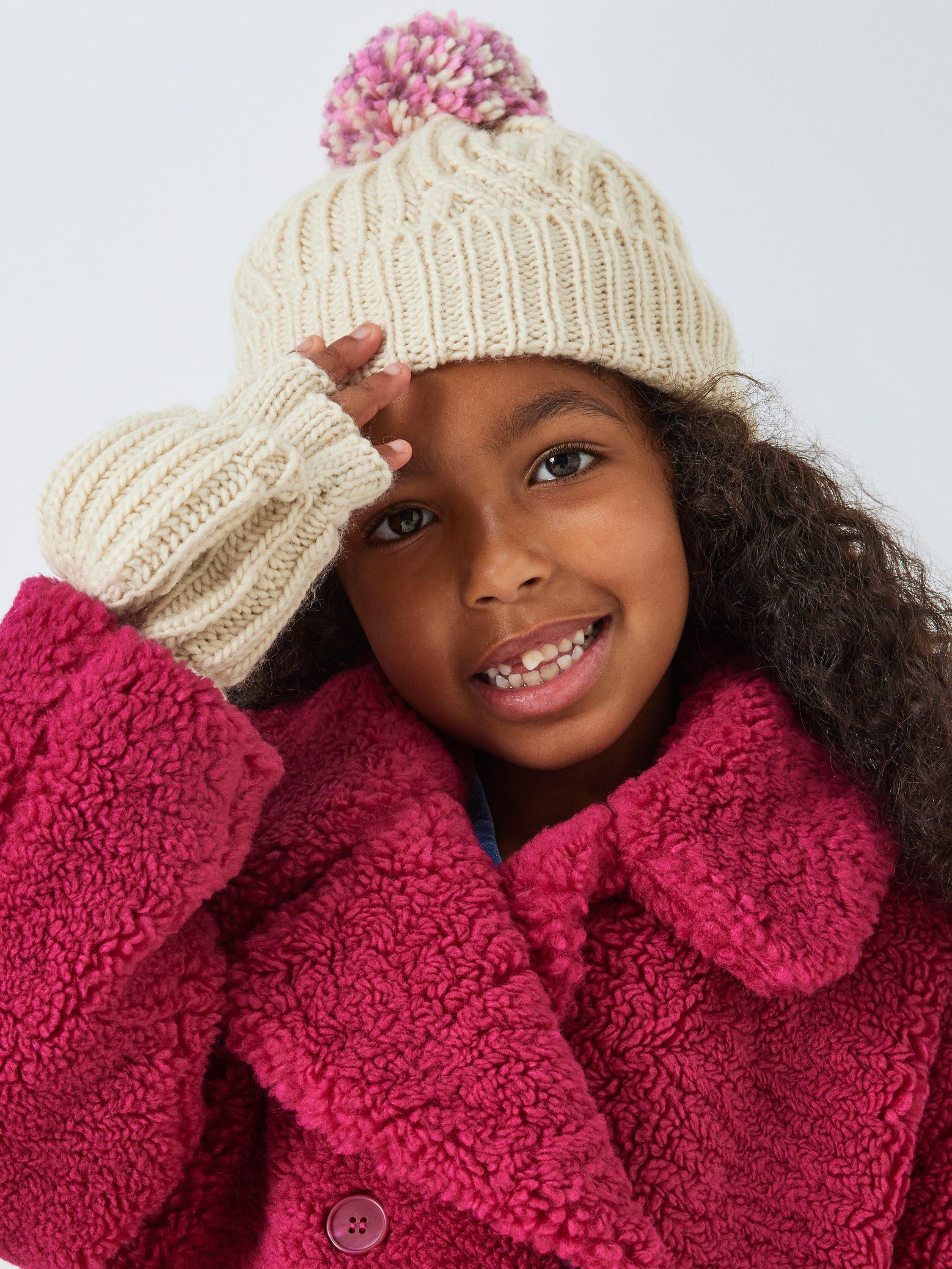 John Lewis Kids' Cable Knit Hat & Mittens Set