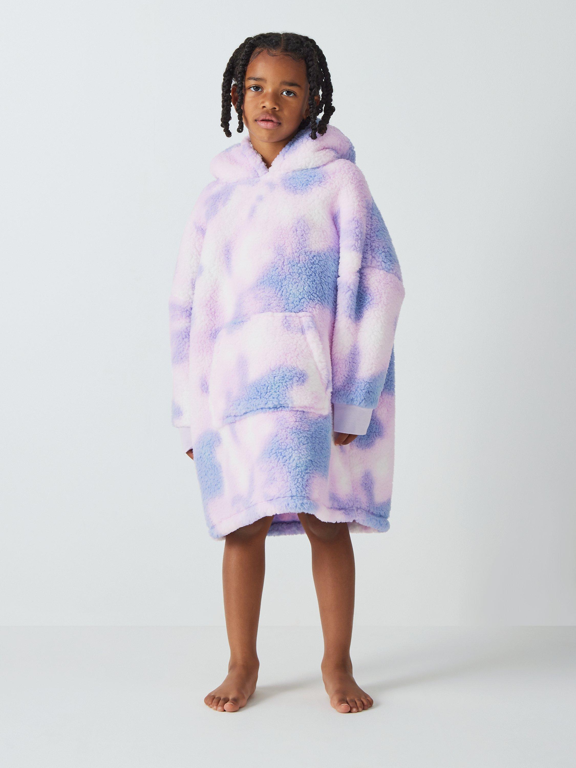 John Lewis Kids' Borg Cloud Oversized Hooded Blanket, Purple