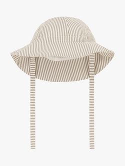 Petit Bateau Baby Seersucker Hat, Marecage/Marshmallow