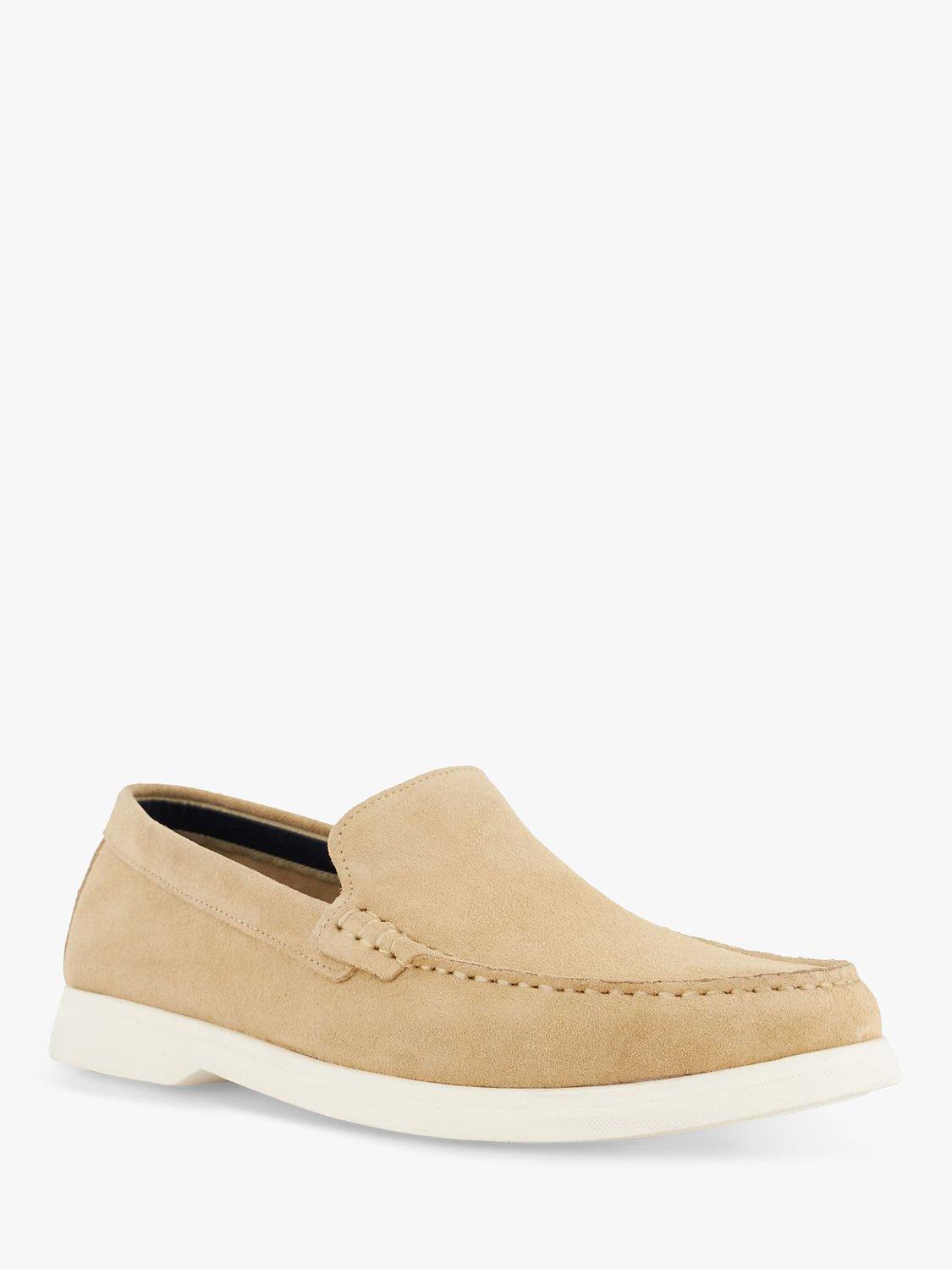Product image 2 of 4, which shows Dune London Buftonn Suede Slip-On Loafers, Sand, EU43