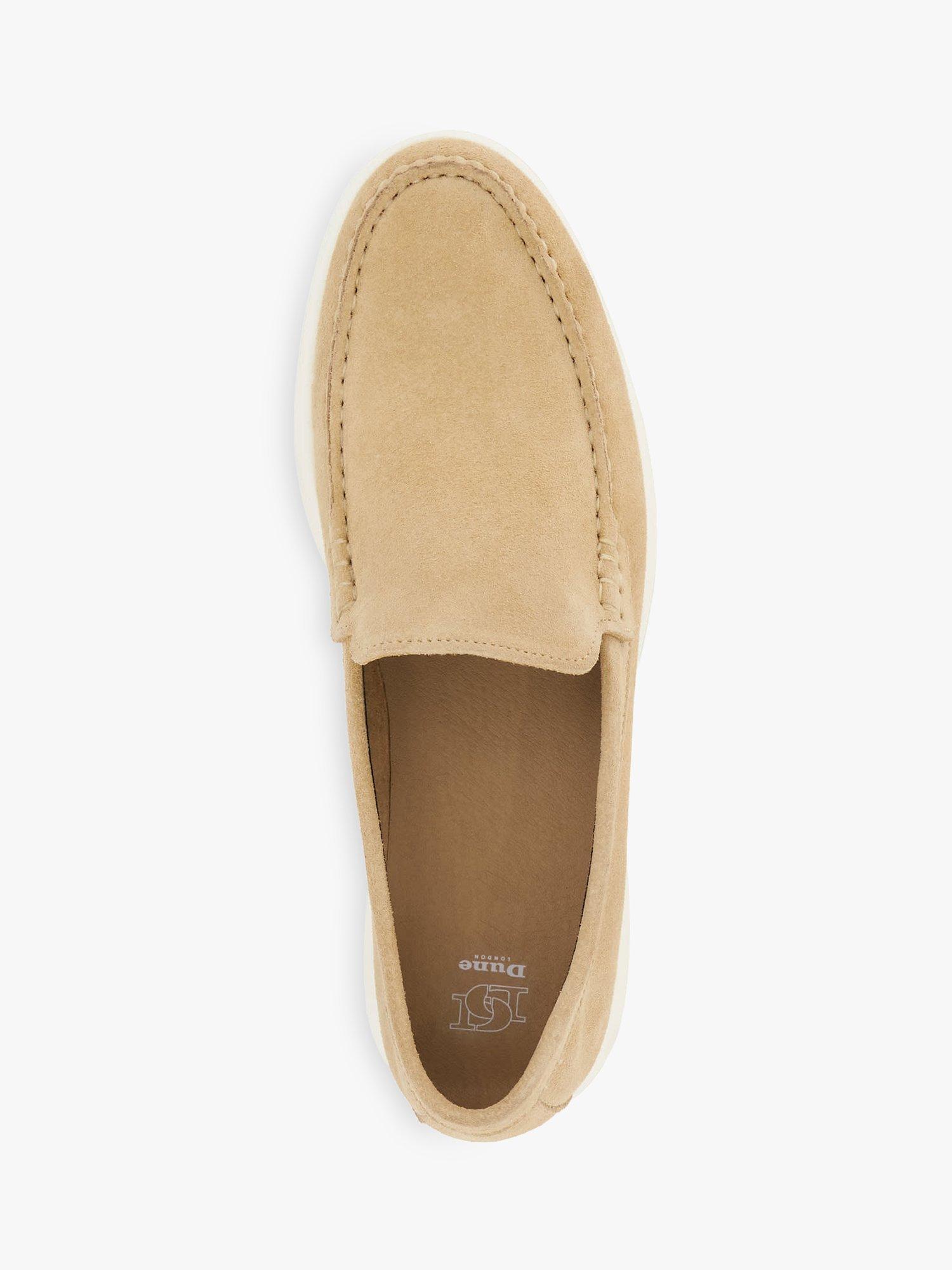 Dune Buftonn Suede Slip-On Loafers, Sand, EU43