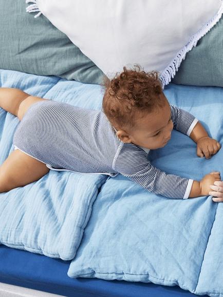 Petit Bateau Stripe Baby Long Sleeve Wrap Bodysuit, Pack of 3, White/Multi, White/Multi