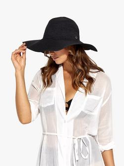Panos Emporio Mykonos Floppy Hat, Black, Black