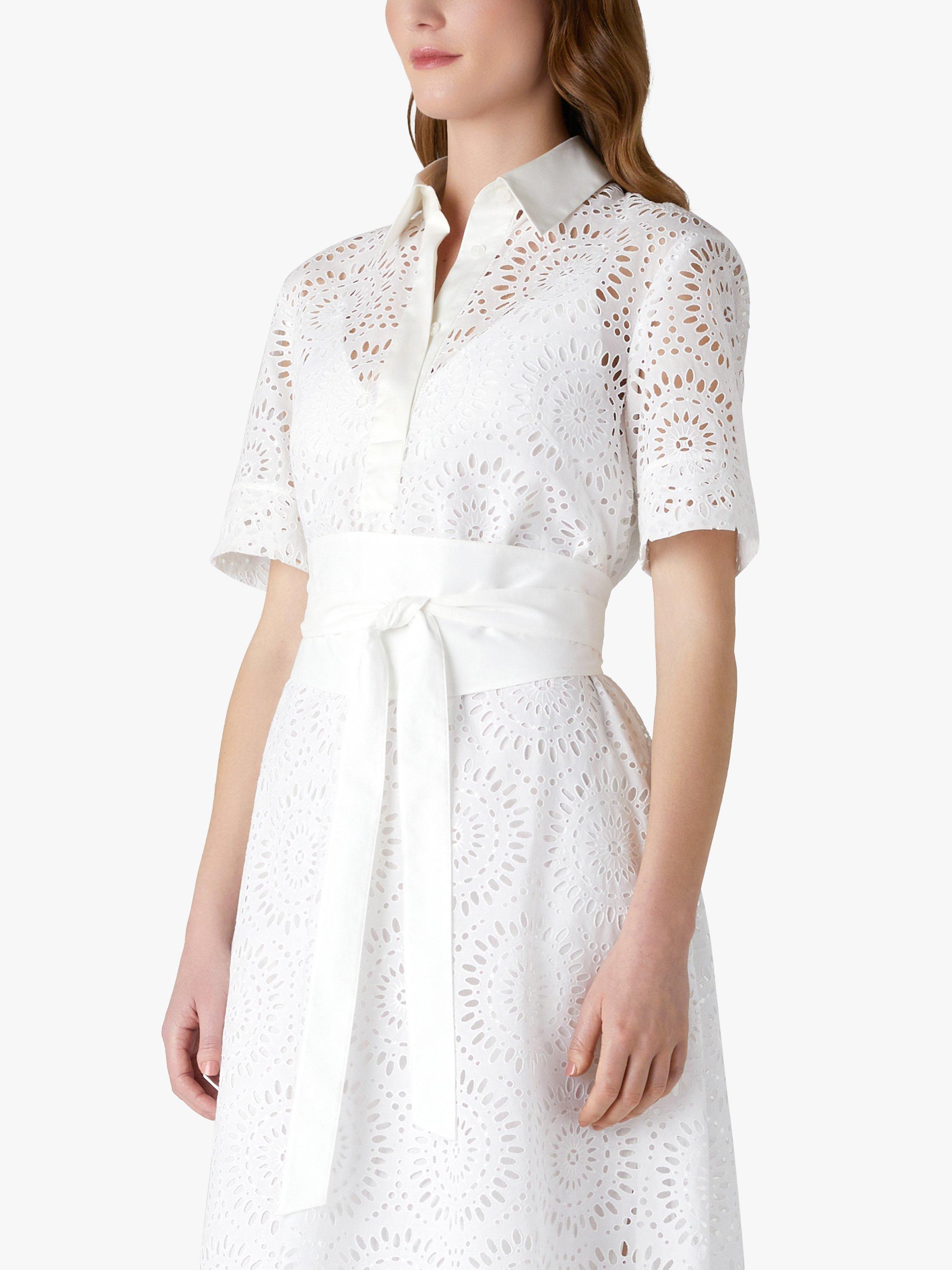 Jasper Conran London Daria Broderie Dress White