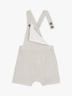Petit Bateau Baby Dungarees, Stone, Stone