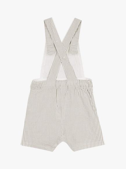 Petit Bateau Baby Dungarees, Stone - view 2, Stone