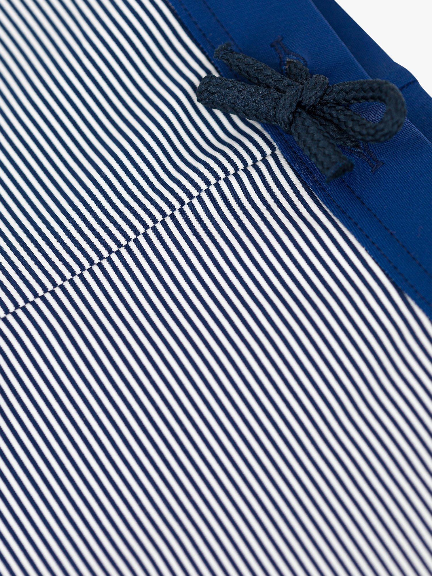Product image 3 of 4, which shows Petit Bateau Kids' Stripe Swimming Trunks, Medieval/Marshmallow, 3 years