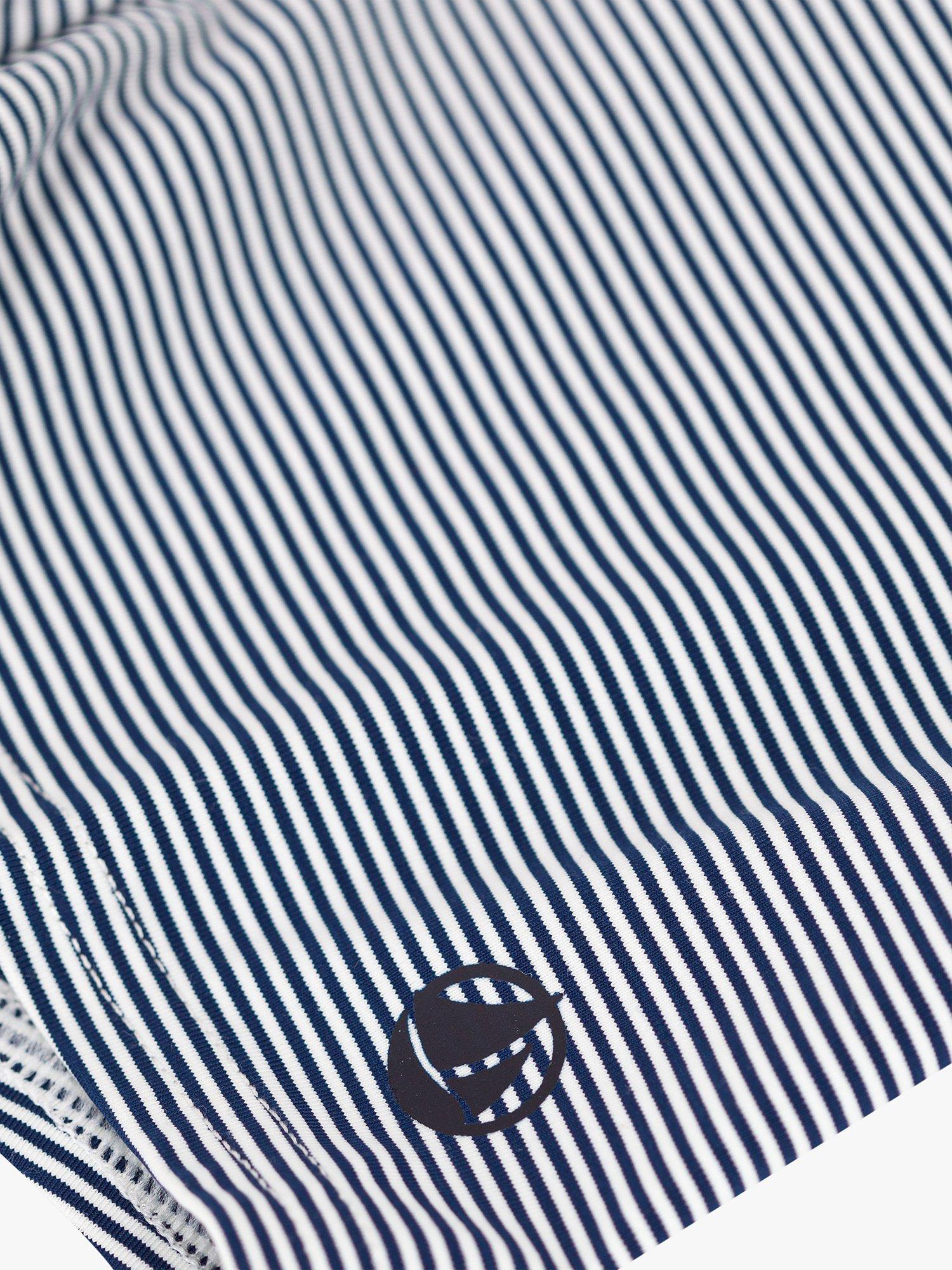 Product image 4 of 4, which shows Petit Bateau Kids' Stripe Swimming Trunks, Medieval/Marshmallow, 3 years