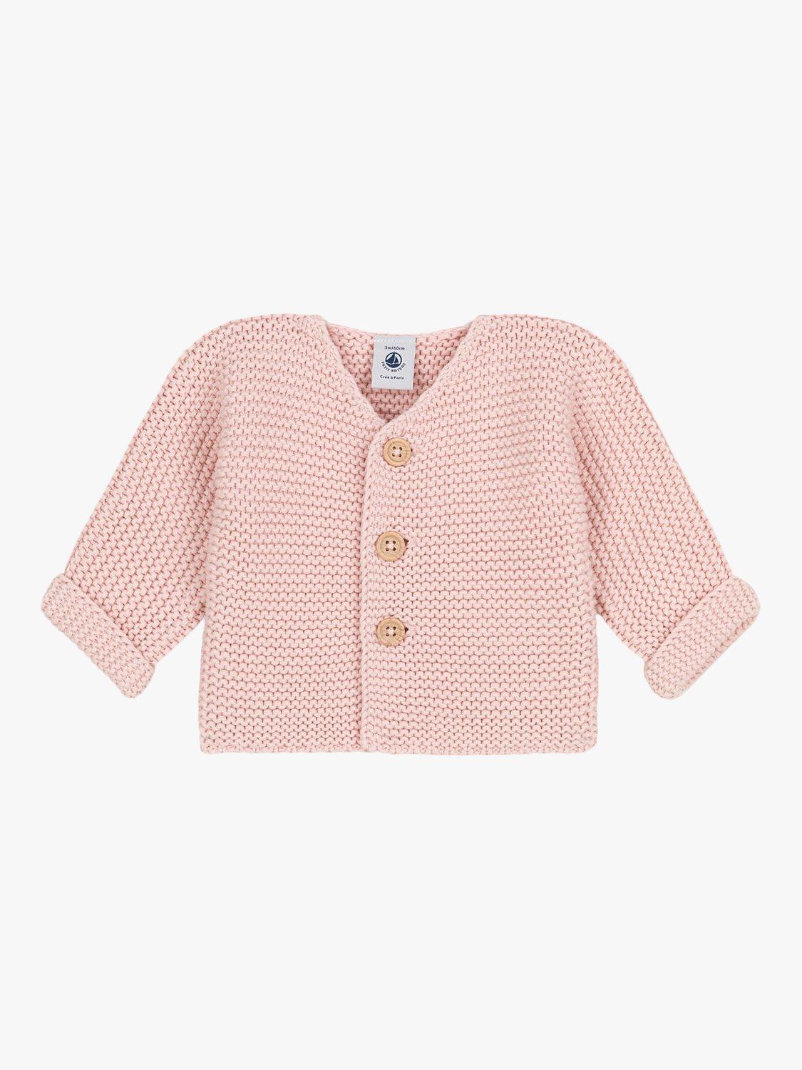 Product image 1 of 1, which shows Petit Bateau Baby Textured Cardigan, Saline, 24 months