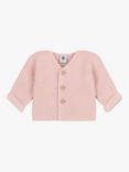 Petit Bateau Baby Textured Cardigan, Saline
