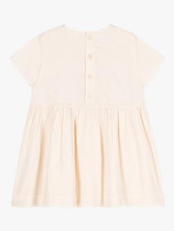 Petit Bateau Baby Smocked Short Sleeved Dress, Multi - view 2, Multi