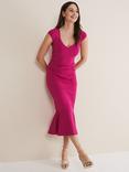 Phase Eight Martha Bandage Midi Dress, Magenta