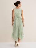 Phase Eight Vanya Pleated Sunray Midi Dress, Green