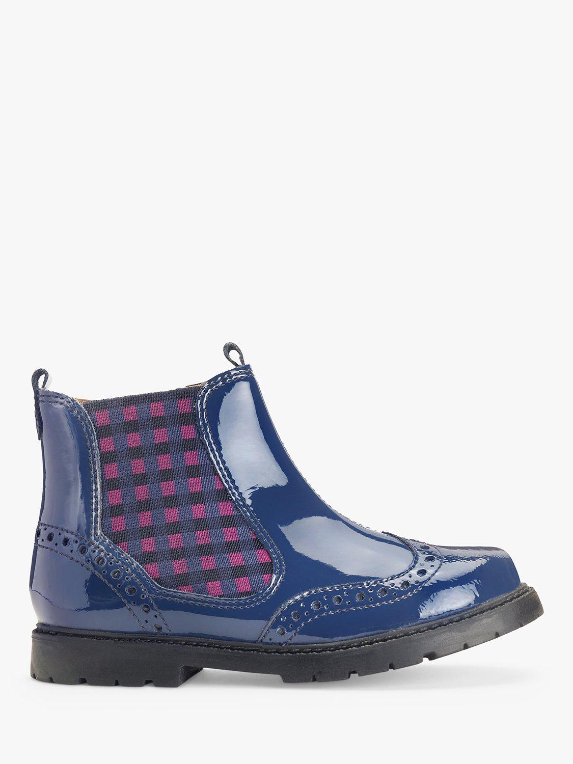 Start-Rite Kids' Chelsea Patent Boots, French Navy