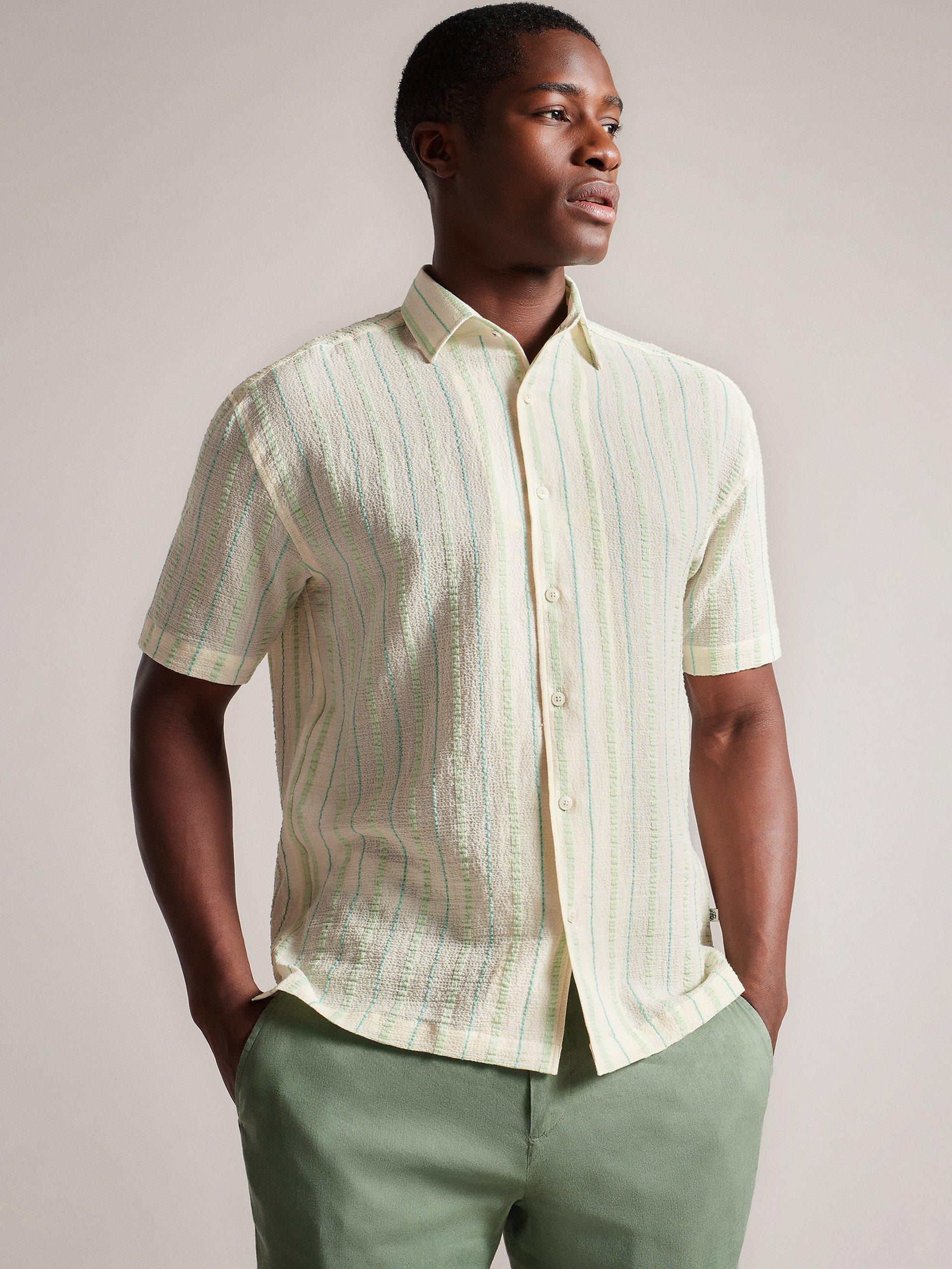 Ted Baker Hillma Short Sleeve Seersucker Stripe Shirt