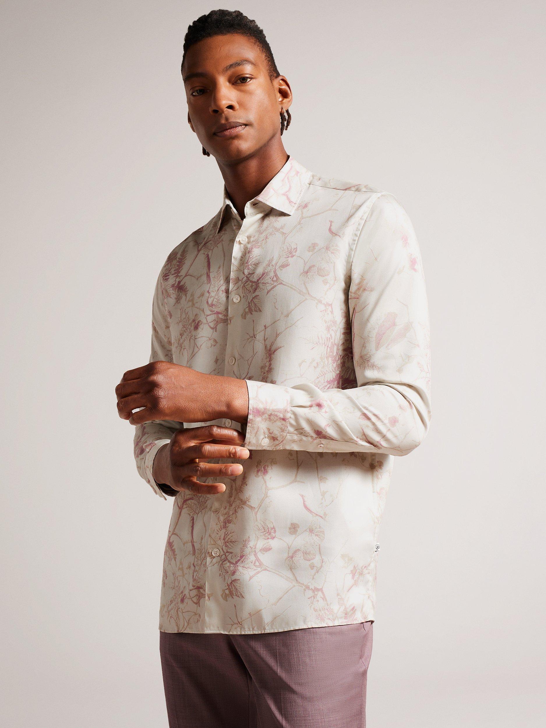 Ted Baker Millow Long Sleeve Shirt, Natural