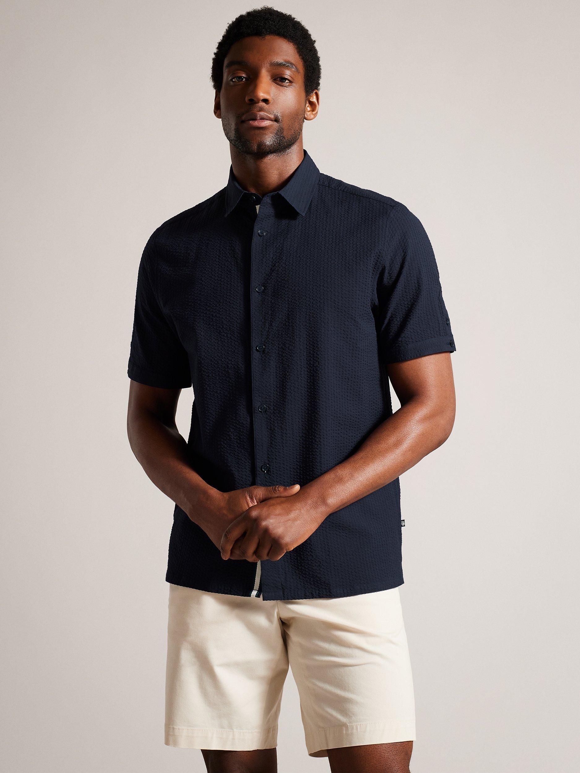 Ted Baker Stansho Short Sleeve Shirt, Navy