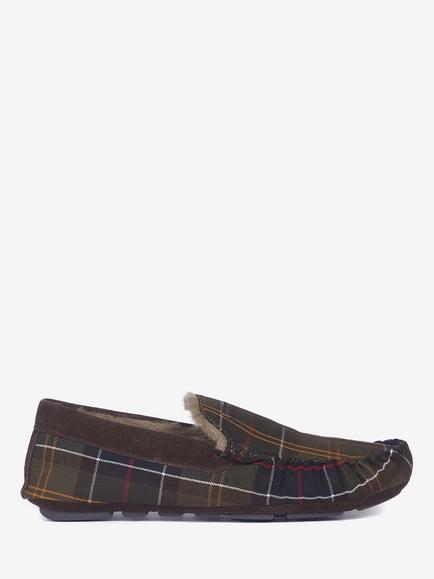 Barbour Monty Tartan Slippers, Green/Multi, Tartan