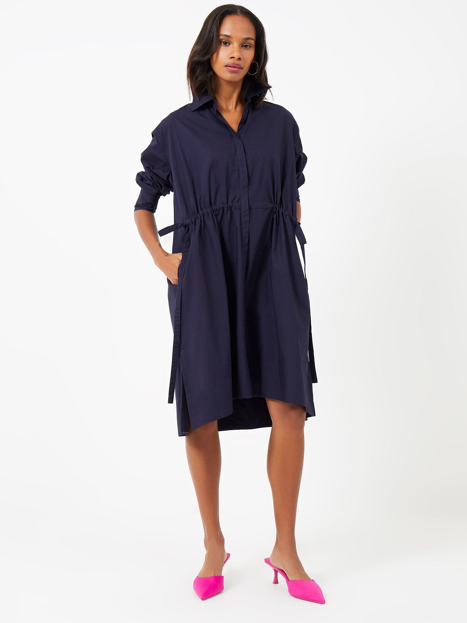 Product image 1 of 2, which shows French Connection Rhodes Shirt Dress, Marine, XL