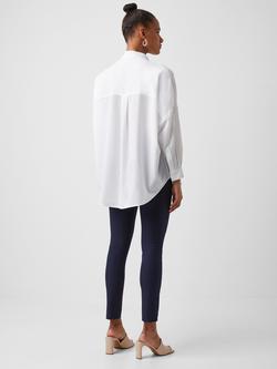 French Connection Rhodes Recycled Crepe Popover Shirt - view 2, Winter White