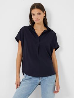 French Connection Crepe Light Popover, Utility Blue