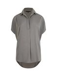 French Connection Crepe Light Popover, Warm Graphite