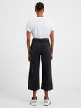 French Connection Stretch Wide Culotte Trousers, Black