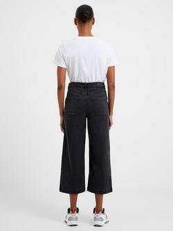 French Connection Stretch Wide Culotte Trousers, Black - view 2, Black